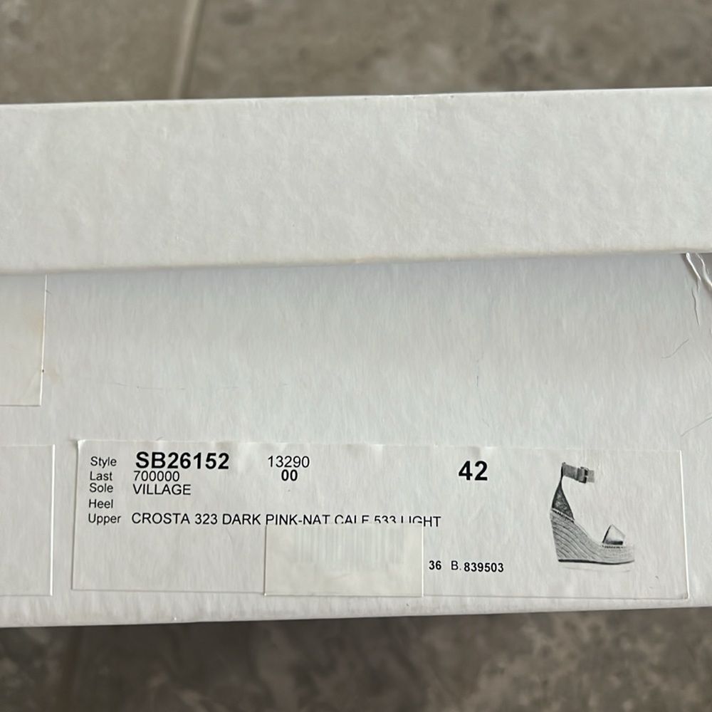 See by Chloé Glyn Calf Leather Espadrille Platform Wedge Sandals, New, Size 42 - Picture 13 of 13